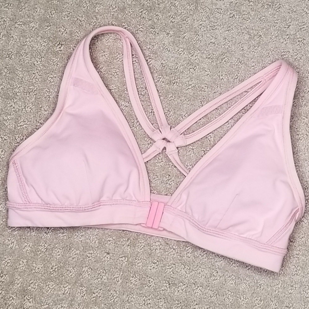 Lululemon soft pink strappy sports bra